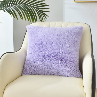 Plush Faux Fur Decorative Throw Pillow Shaggy Cushion Fluffy Soft Cushion 14" Square Throw - Jenin-Home-Furnishing.CURTAINS