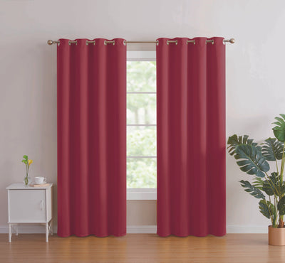 2pc Solid Grommet Thermal Insulated Window Curtain Panels Room Darkening Blackout 108" - Jenin-Home-Furnishing.CURTAINS