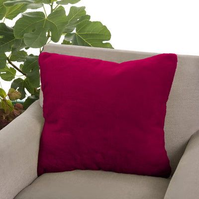 Soft Rosie Rabbit Fur Pillow 18x18" | Jenin Home Furnishing.
