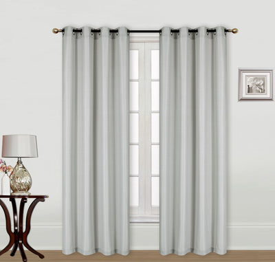 Home Curtains Solid Linen Wide Window Curtain Panel Pair with Grommet Top Window Treatment | Jenin Home Furnishing.