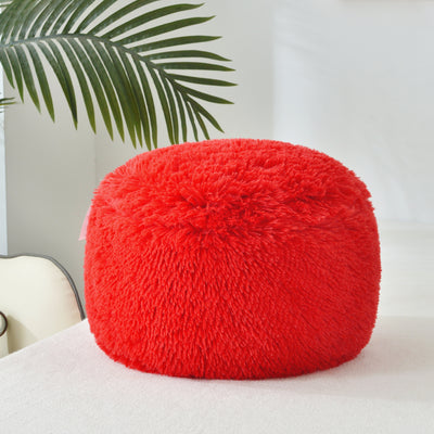 Plush Faux Fur Decorative Throw Pillow Shaggy Cushion Fluffy Soft Cushion 30 cm Round | Jenin Home Furnishing.