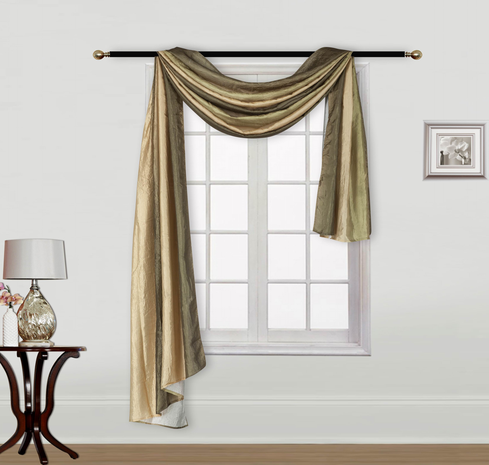 BT179  1PC PRINTED VALANCE WITH ROD POCKET