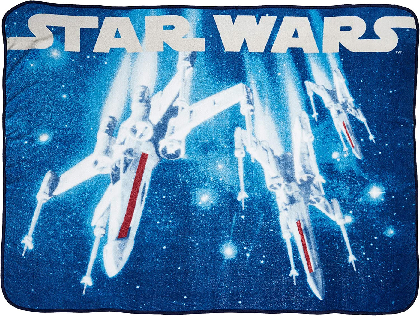 Star Wars Classic Vintage Logo Throw Blanket, Blue