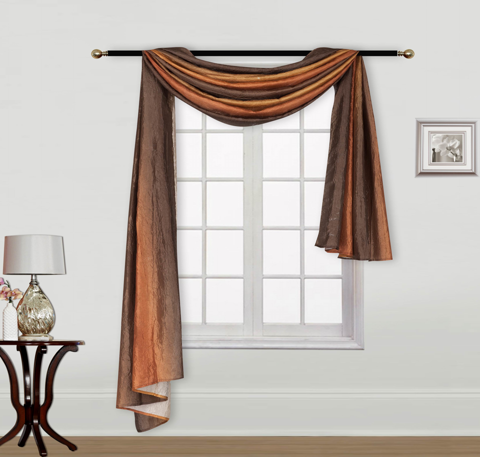 BT179  1PC PRINTED VALANCE WITH ROD POCKET