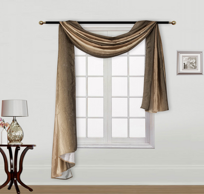 BT179  1PC PRINTED VALANCE WITH ROD POCKET