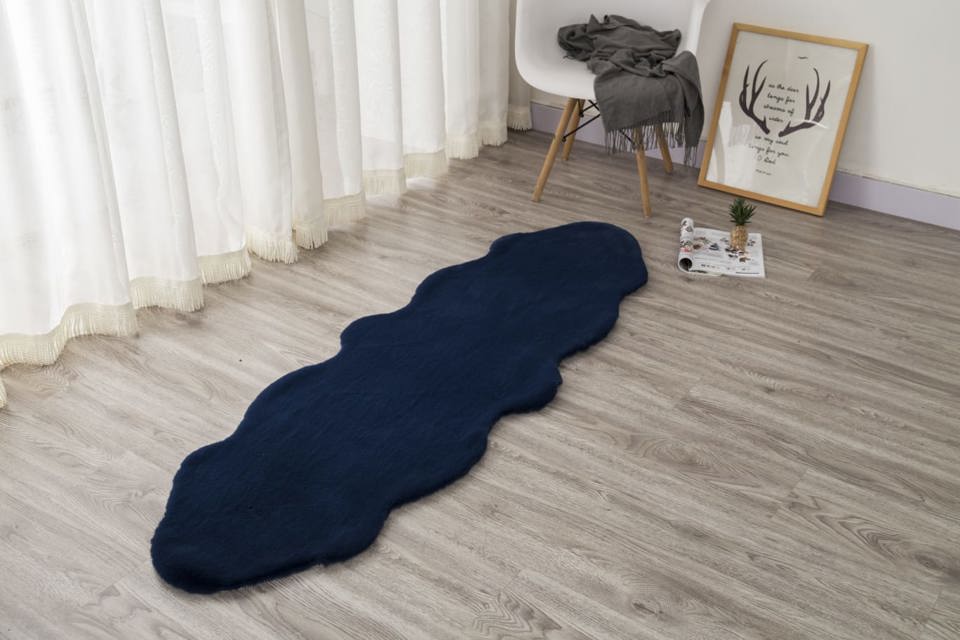 SOLID RABBIT FUR RUG BT666