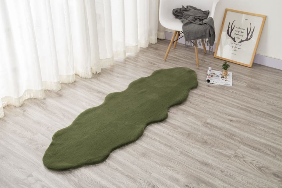 SOLID RABBIT FUR RUG BT666