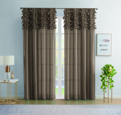 2pc Circle Dream Rod Pocket Curtains Panel Sets Tafetta Window Treatment | Jenin Home Furnishing.