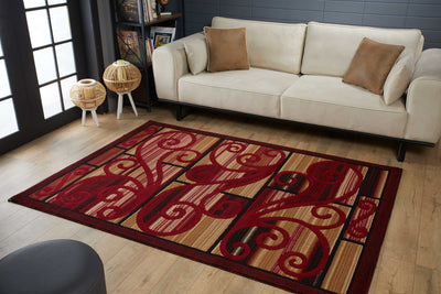 Majestic Indoor Area Rug Modern Contemporary Swirl Design - Jenin-Home-Furnishing.CURTAINS