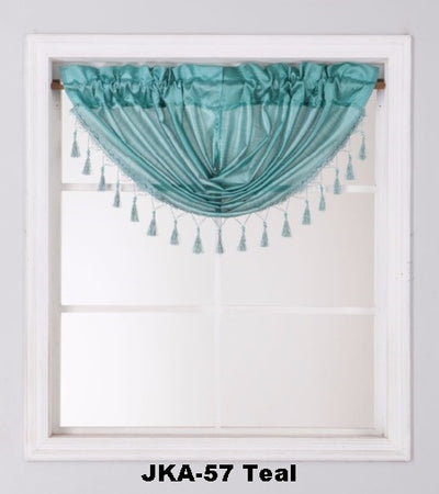 1PC Waterfall Valance for Curtains & Drapes Rod Pocket Beaded Curtain Valence