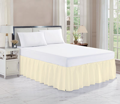 17.5-inch Cotton Dust Ruffle Split Bed Skirt | Jenin Home Furnishing.