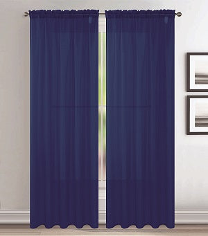 Solid Voile Rod Pocket Sheer Curtains for Bedroom Drapes Set of 2 90" Curtains for Bedroom Panels Window Treatment Home Decor 90"