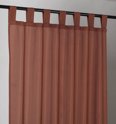 Texture Semi-Sheer Tab Top Curtain Panel Trevor Light Filtering Soft White