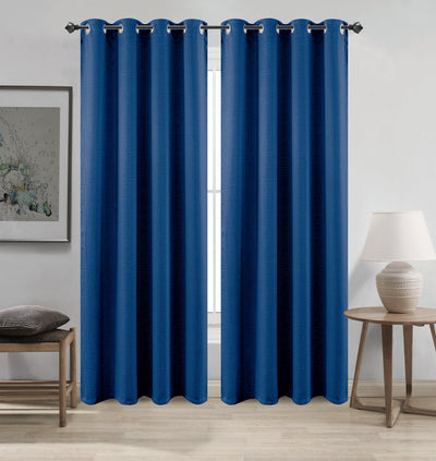 EMBOSSED THERMAL BLACKOUT WINDOW CURTAIN  WITH 8 GROMMETS BT442