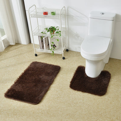 1pc/2pc/3pc Fluffy Bathroom Shaggy Rugs Toilet Lid Bathroom Decor Set Soft & Washable - Jenin-Home-Furnishing.CURTAINS