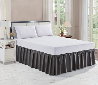 15-inch Cotton Dust Ruffle Split Bed Skirt - Jenin-Home-Furnishing.CURTAINS