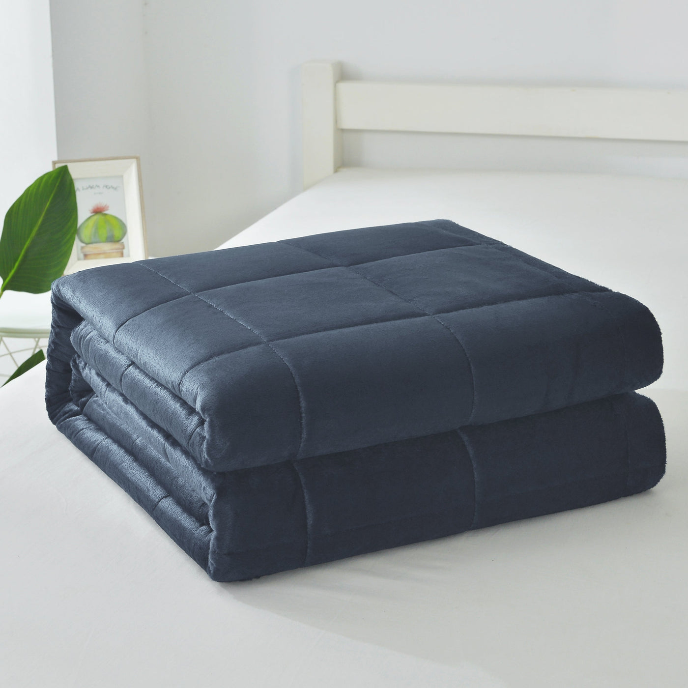 Solid Stitched Oversized Weighted Blanket Micro Mink Microfiber Throw Comfort - Jenin-Home-Furnishing.CURTAINS
