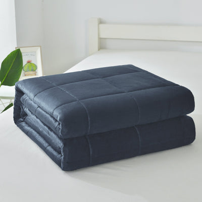 Solid Stitched Oversized Weighted Blanket Micro Mink Microfiber Throw Comfort - Jenin-Home-Furnishing.CURTAINS