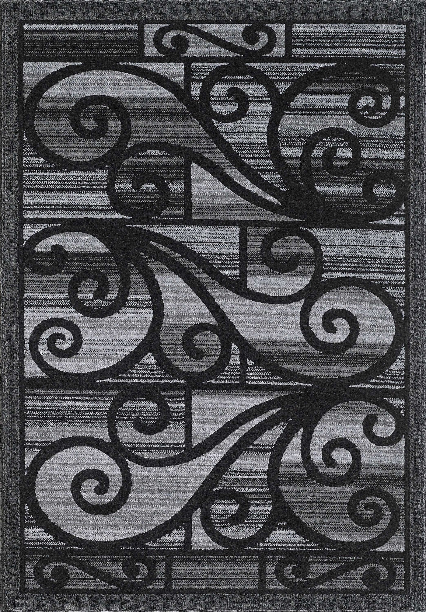 Majestic Indoor Area Rug Modern Contemporary Swirl Design - Jenin-Home-Furnishing.CURTAINS