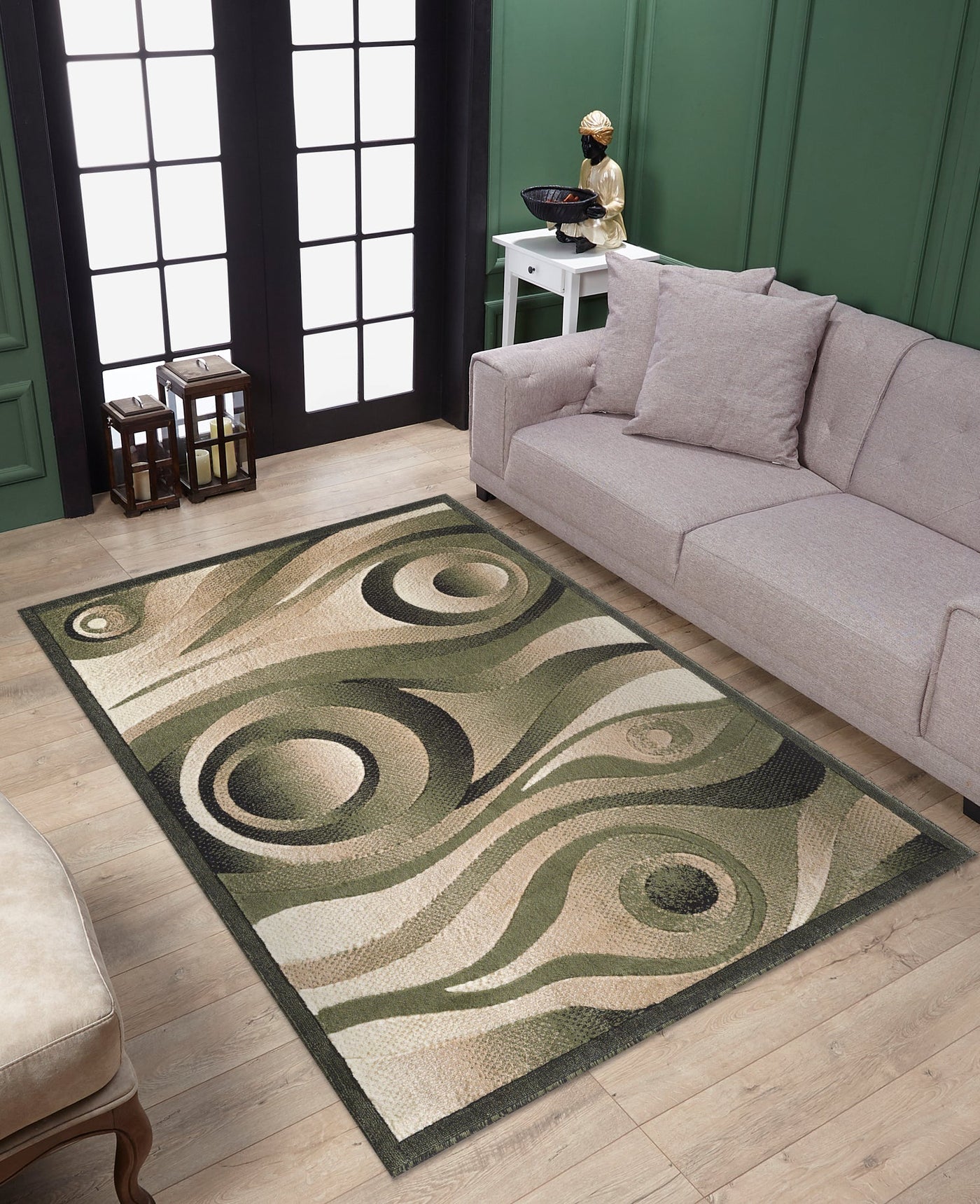 Majestic Indoor Area Rug Modern Contemporary Swirl Abstract Design - Jenin-Home-Furnishing.CURTAINS