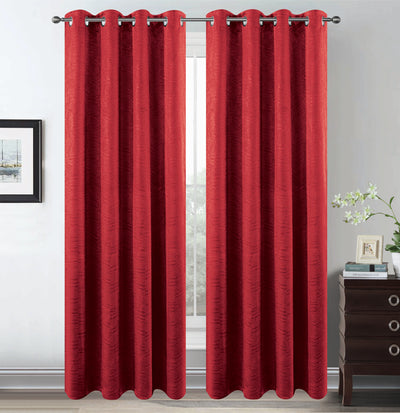 EMBOSSED THERMAL BLACKOUT WINDOW CURTAIN  WITH 8 GROMMETS BT441