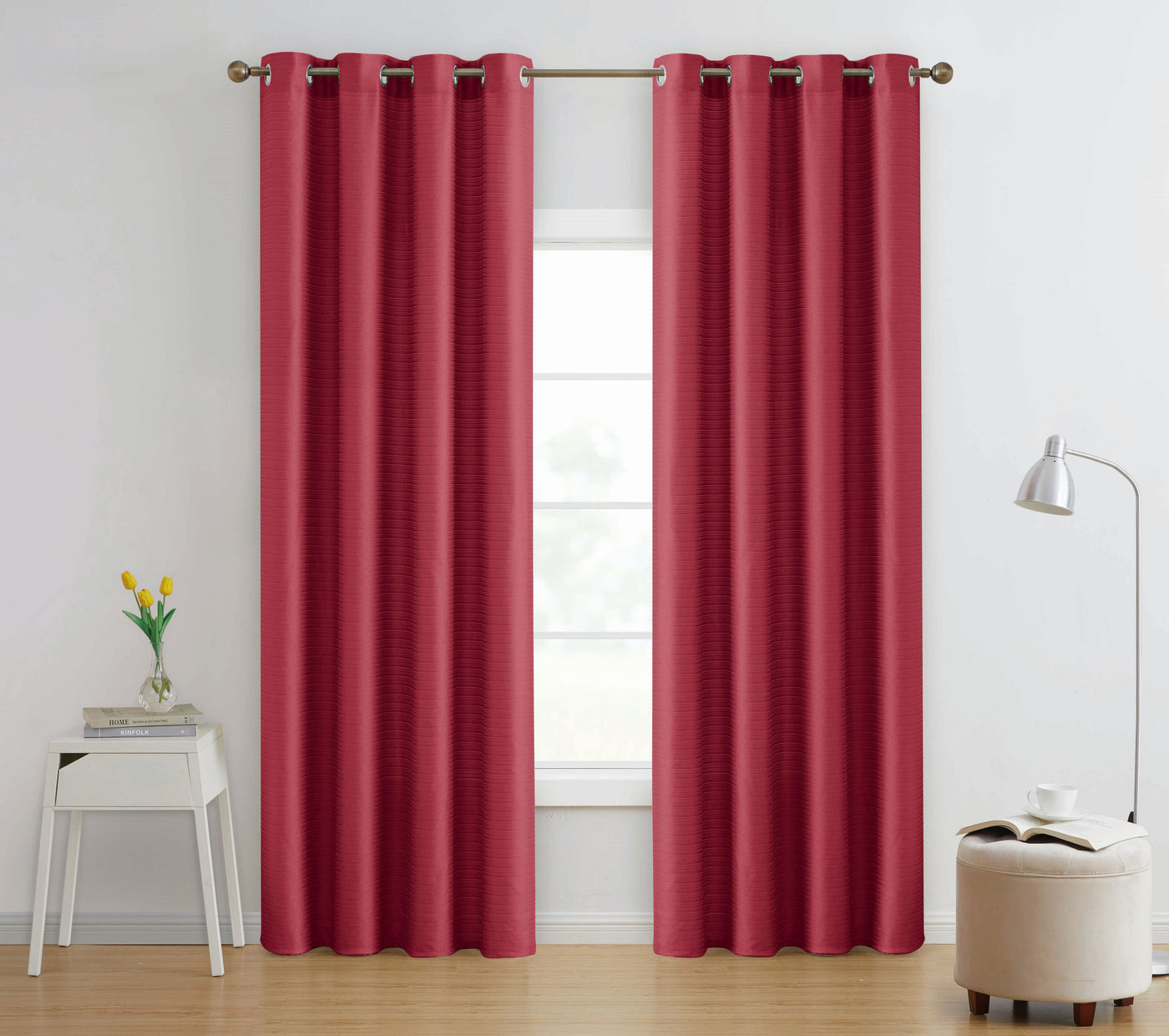 JACQUARD WINDOW CURTAIN WITH 8 GROMMETS BT563