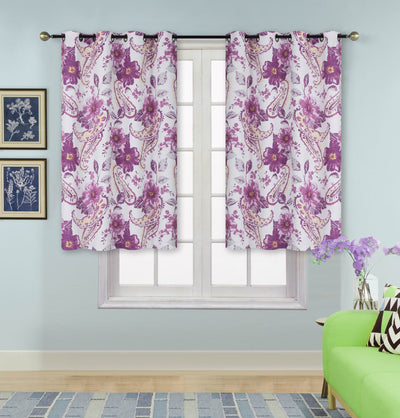 2pc Room Darkening Paisley Window Curtains Floral Curtains Blackout Window Treatment Panels