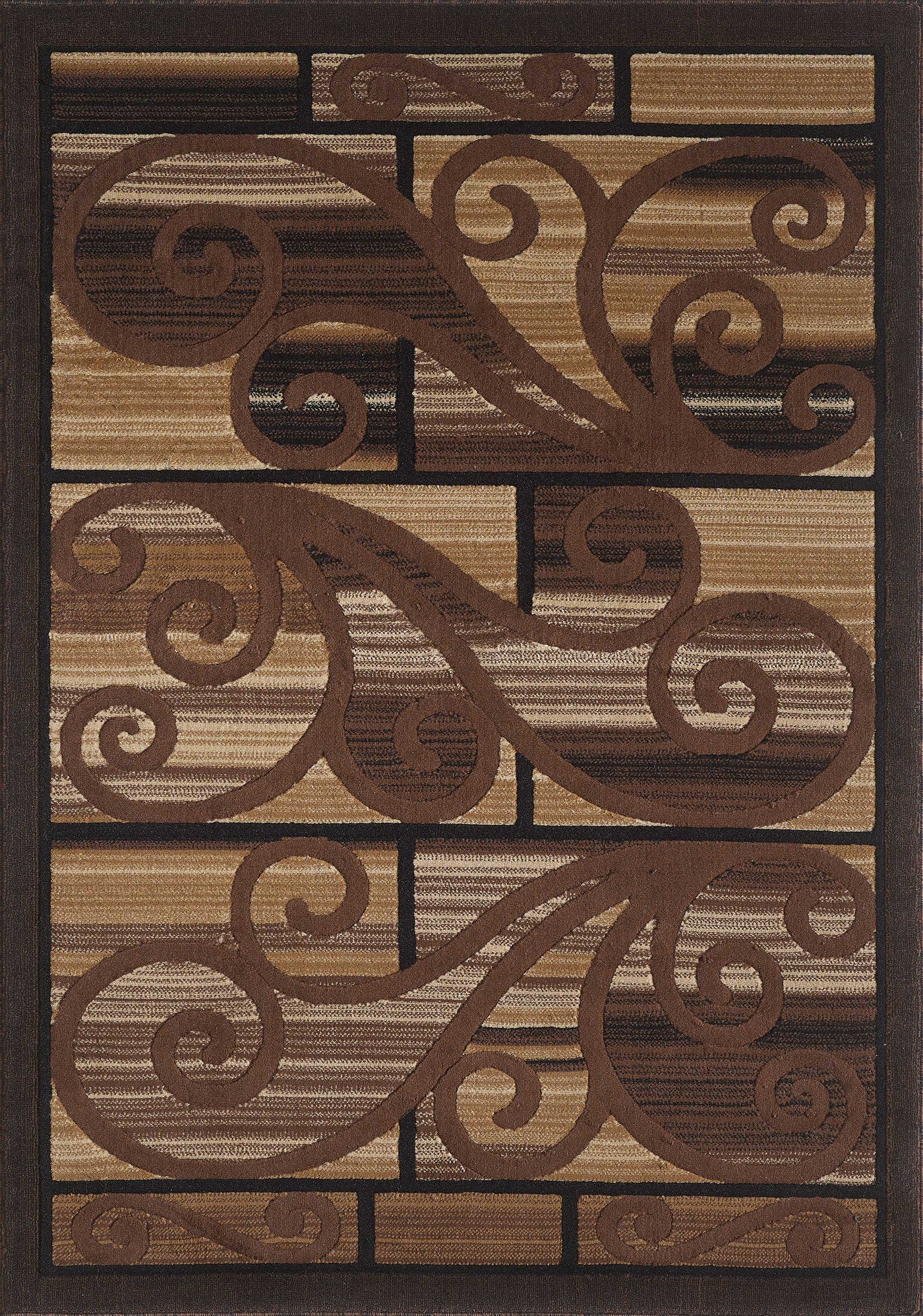 Majestic Indoor Area Rug Modern Contemporary Swirl Design | Jenin Home Furnishing.