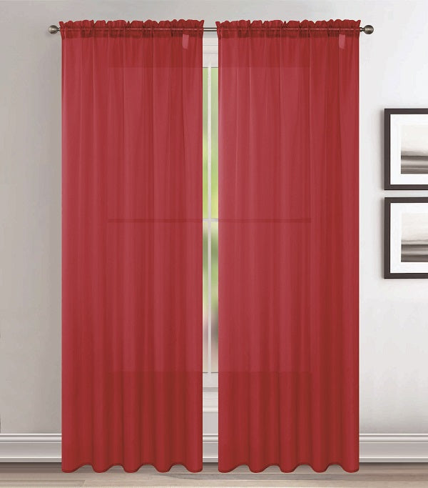 Solid Voile Rod Pocket Sheer Curtains for Bedroom Drapes Set of 2 54" Curtains for Bedroom Panels Window Treatment Home Decor 54"