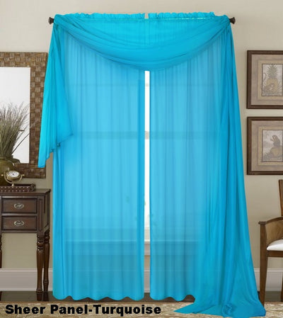 Solid Voile Rod Pocket Sheer Curtains for Bedroom Drapes Set of 2 84" Curtains for Bedroom Panels Window Treatment Home Decor 84"
