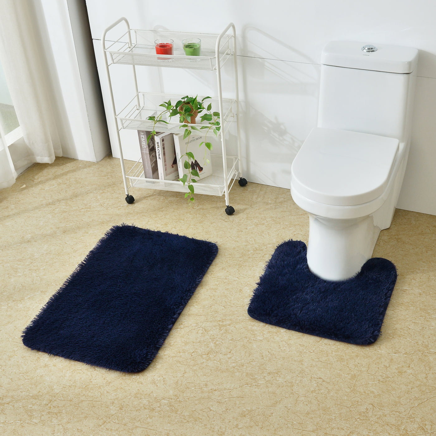 bathroom High plush padded bathroom mat, bathroom mat, bedroom mat, carpet,  bathroom mat, kitchen bedroom, 40x60cm 50x80cm