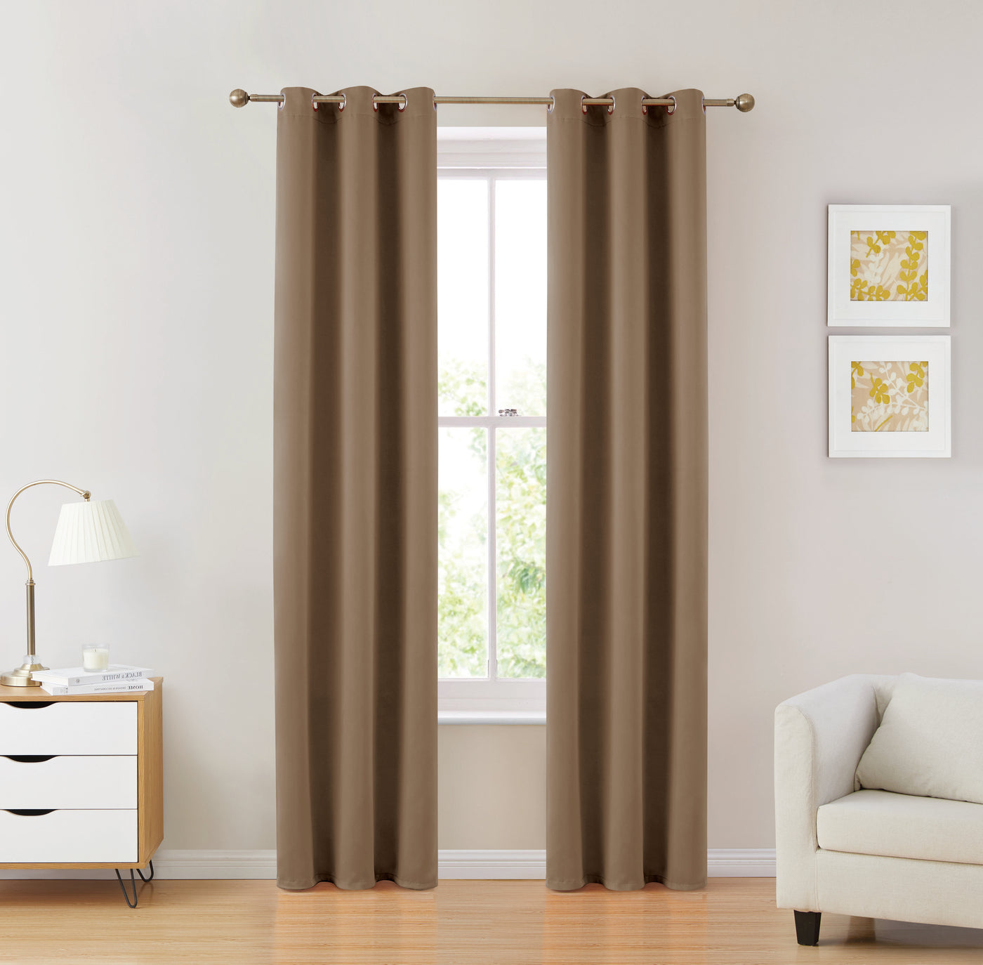 SOLID BLACKOUT WITH 6 GROMMETS CURTAIN