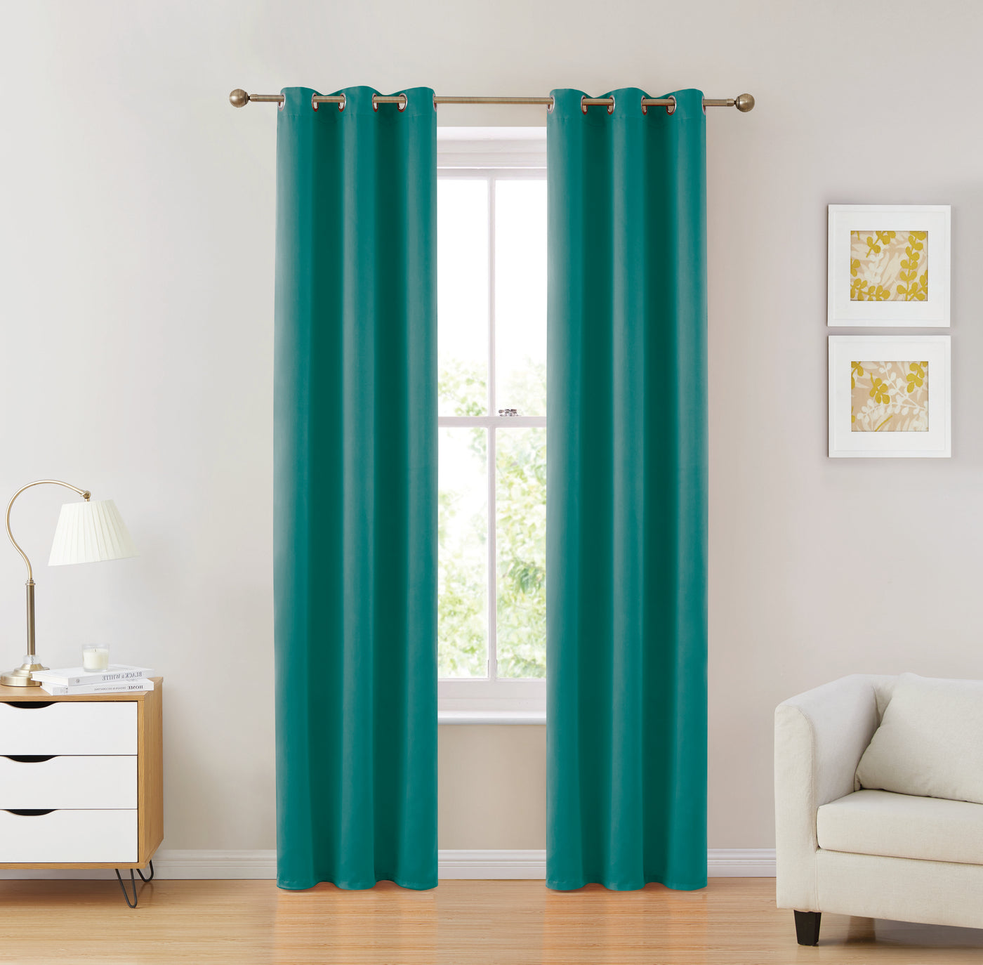 SOLID BLACKOUT WITH 6 GROMMETS CURTAIN | Jenin Home Furnishing.