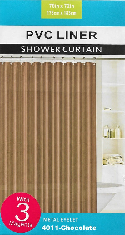 4011-1-BE BEIGE PVC SOLID LINER WITH 12 METAL EYELET 70*72"