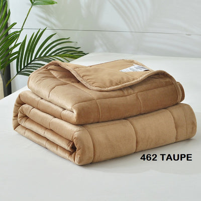Solid Stitched Oversized Weighted Blanket Microfiber Throw Comfort | Jenin Home Furnishing.
