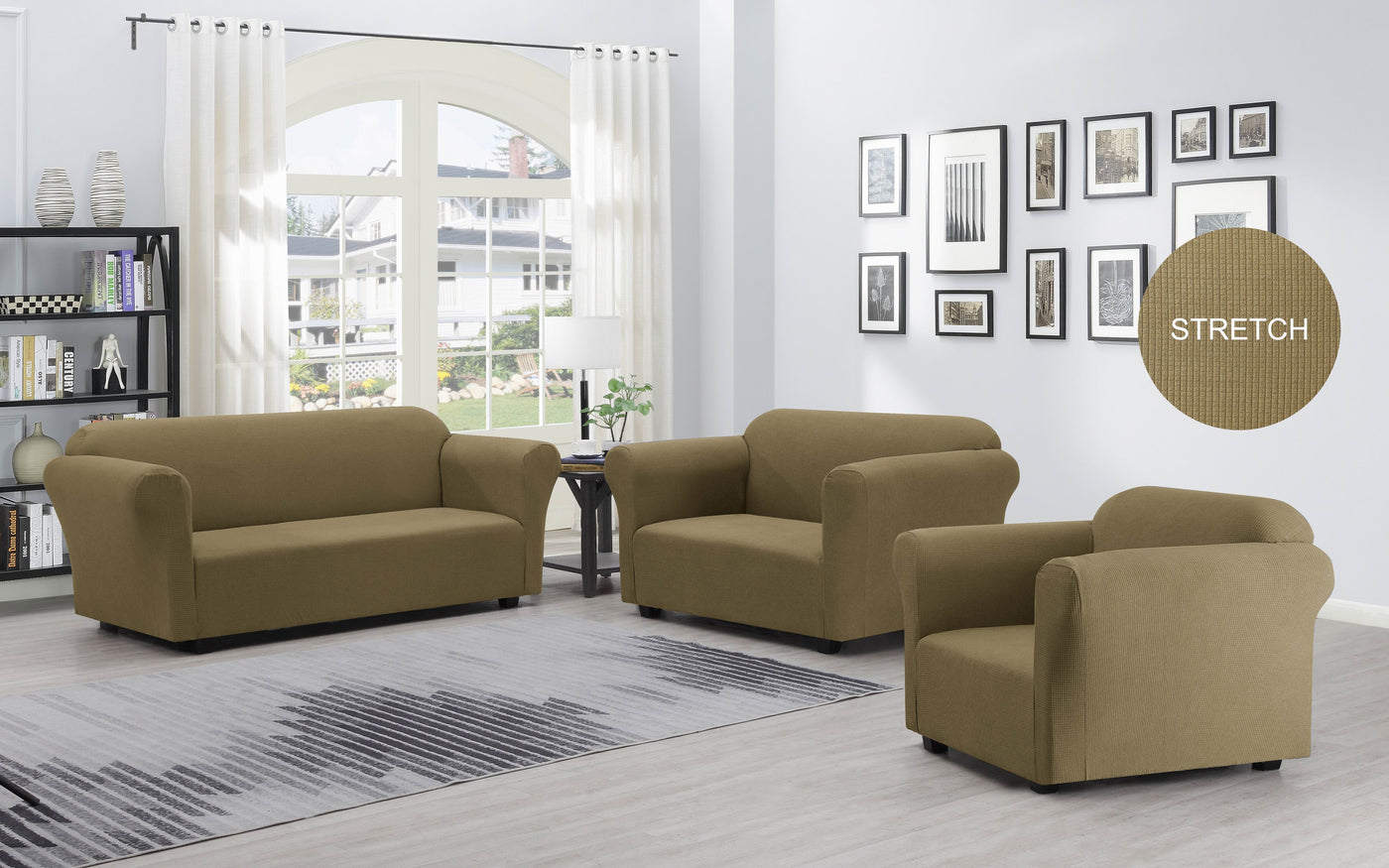Solid Stretch Spandex Sofa Cover Slip Cover Set | Jenin Home Furnishing.